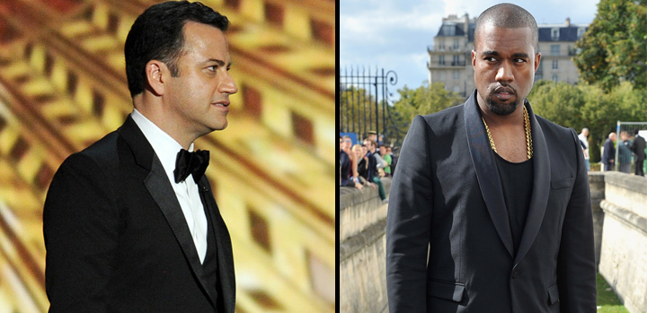 jimmy kimmel kanye west split screen 2013