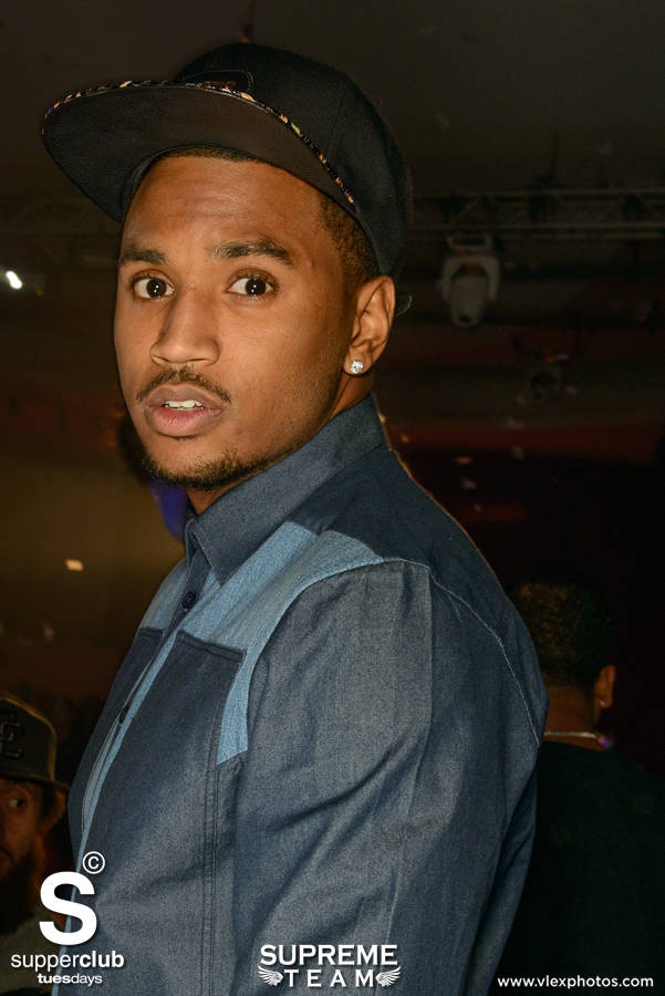 Trey Songz stops for a quick picture before hitting the stage at Supperclub Hollywood.