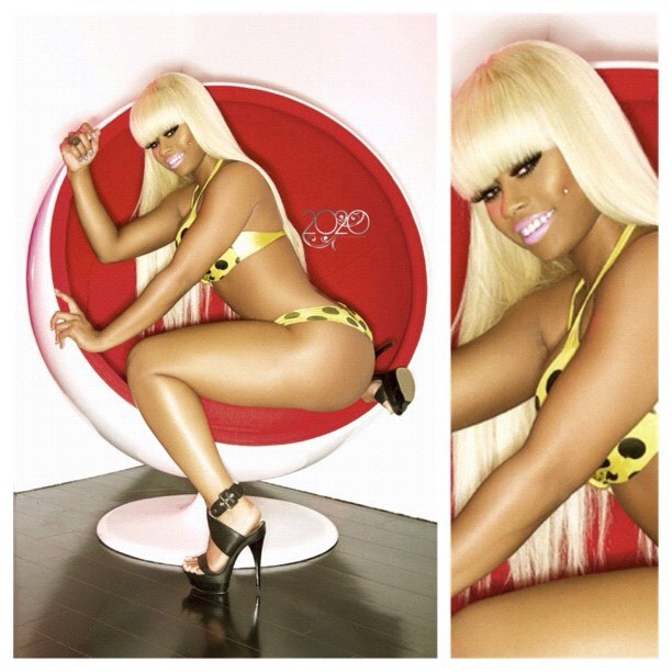 Blac Chyna shows off her booty and ability to balance on one foot at the same time.