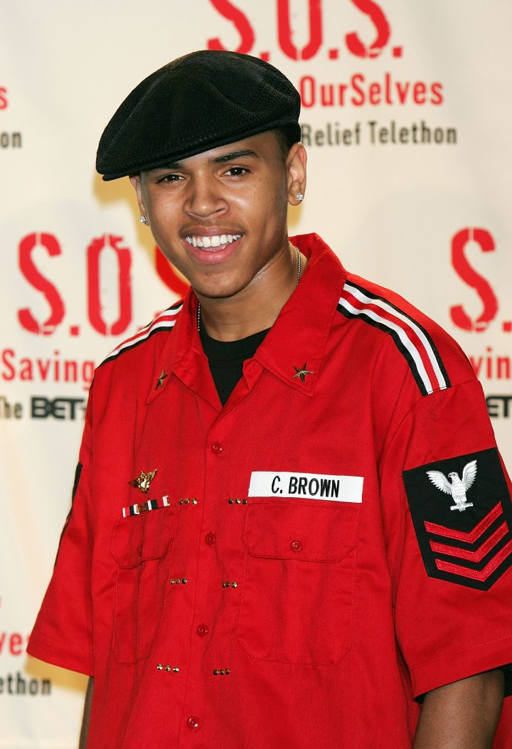 Adorable! Breezy lets his dimples show while supporting a BET benefit for Hurricane Katrina victims.