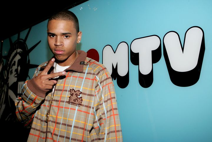 Baby Breezy! Chris Brown spotted stopping by “TRL” back in his “Run It” days.