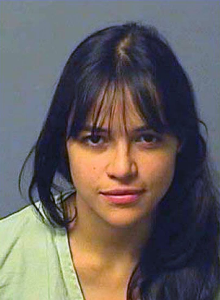 Michelle Rodriguez’s 2007 mugshot photo in Los Angeles.