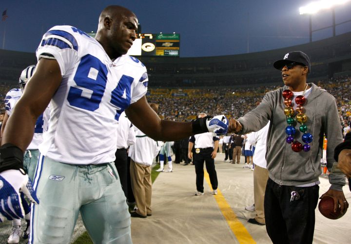 Jay Z at the Dallas Cowboys vs Green Bay Packers game.
