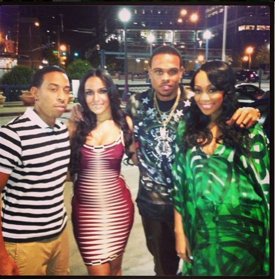 Birthday Girl! Luda, Monica, and Shannon Brown get together for Eudoxie’s bday.
