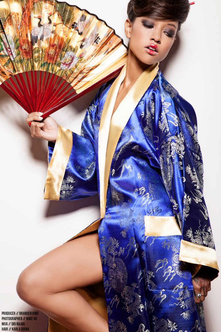 Karrueche makes for one sexy geisha.