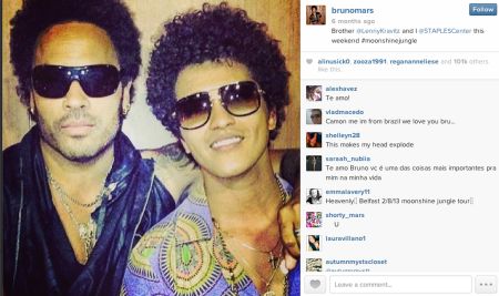 Bruno Mars and Lenny Kravitz