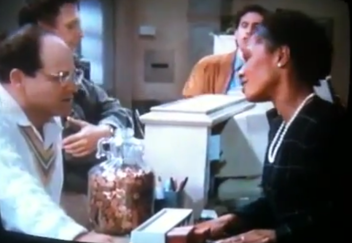 The Bank Cashier who appeared in “Male Unbonding” (1990)