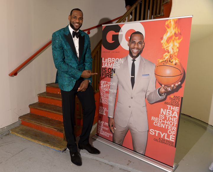 LeBron James at the GQ All-Star Party