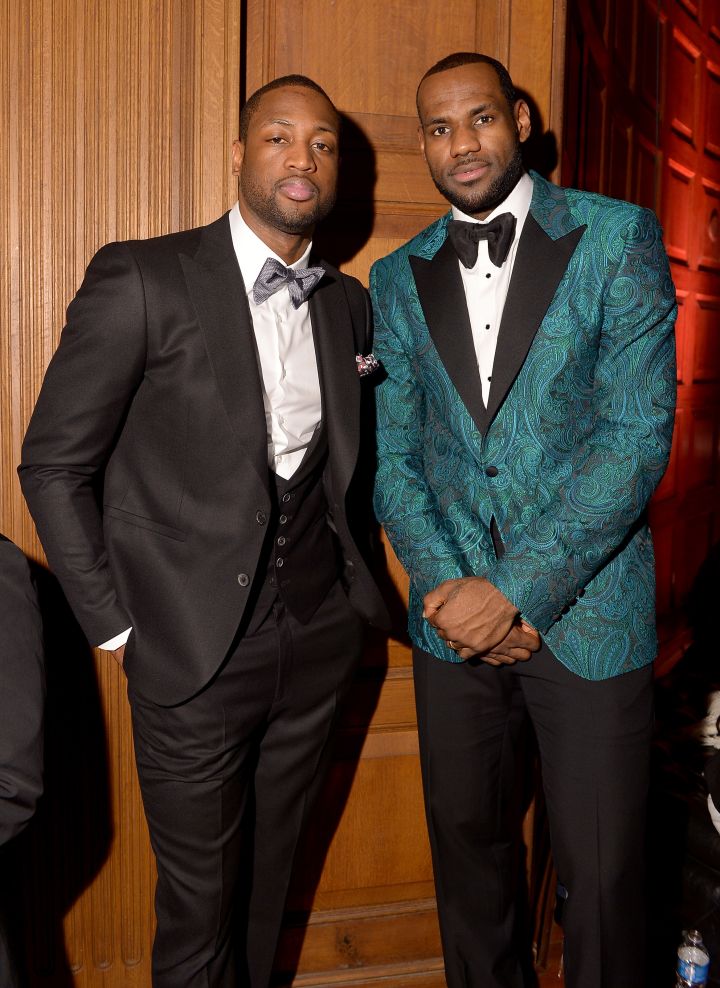 LeBron James and Dwayne Wade at the GQ All-Star Party