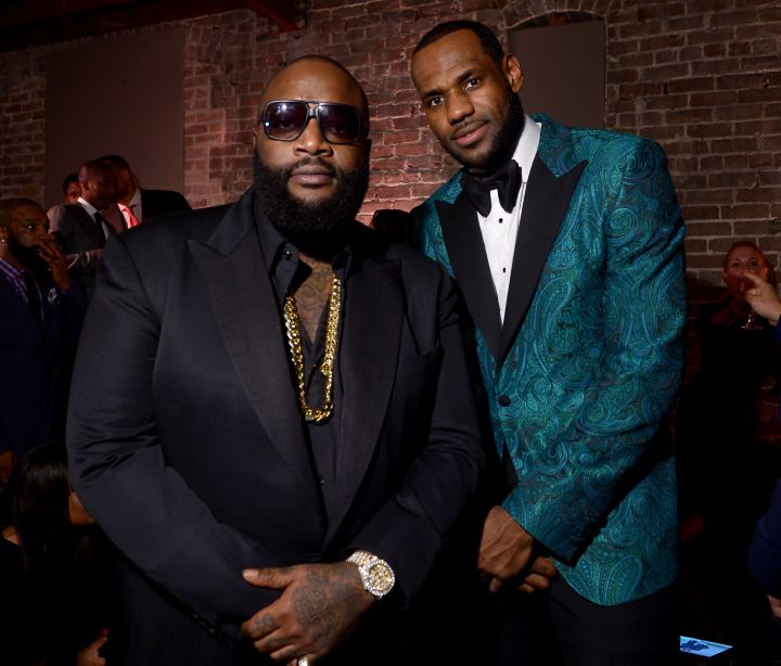 Rick Ross and LeBron James at the GQ All-Star Party