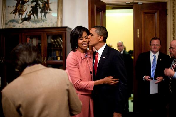 Barack Obama shares his Valentine’s Day with his First Lady