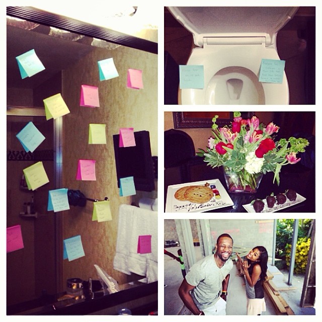 Dwyane even pulled a “Being Mary Jane” move on his fiancé… thoughtful indeed.