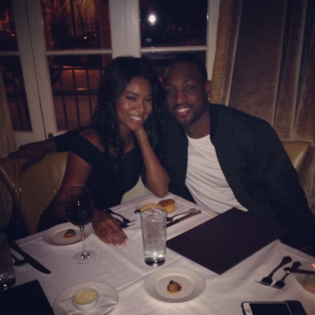 Dwyane Wade & Gabrielle Union kept close for their Valentine’s Day/All-Star Weekend festivities.