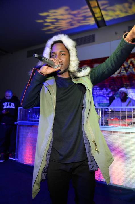 Kendrick Lamar’s surprise performance at Talent Resources Sports presents MAXIM Magazine’s “Big Game Weekend” at Espace in New York on Saturday.