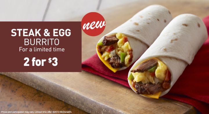 McDonald’s Steak & Egg Burrito