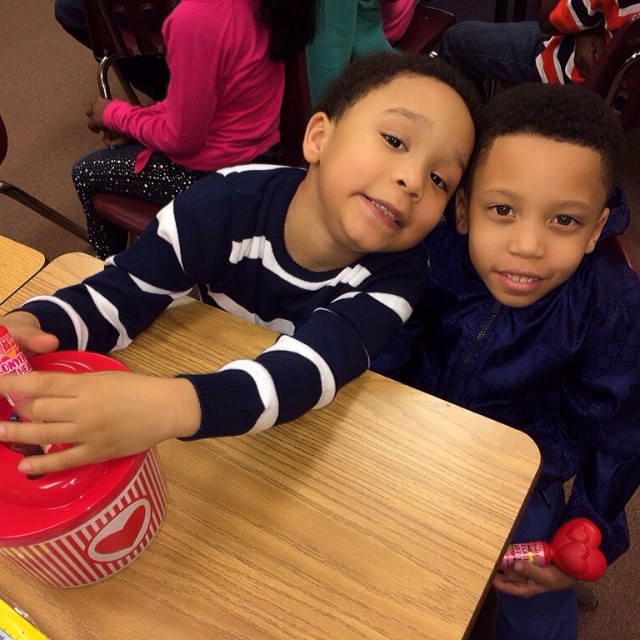 Monica’s son Romelo and Tiny’s son Major are the coolest classmates we’ve ever seen.