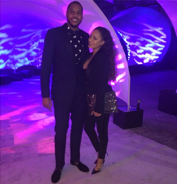 LaLa & Carmelo Anthony spent their Valentine’s Day at the Jordan party.