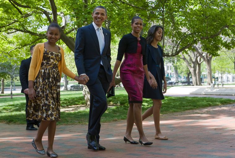 The Obamas get all dressed up for Easter service.
