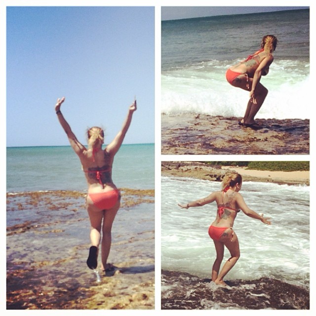 Tiny takes her bum on vacation.