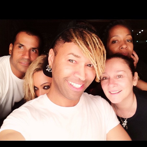 Beyonce with her glam-squad.