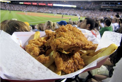 The Rocky Mountain Oysters at Coors Field in Denver are probably the biggest culprit of false advertising. ICYDK, these “oysters” are actually fried bull testicles. Bon appetit.