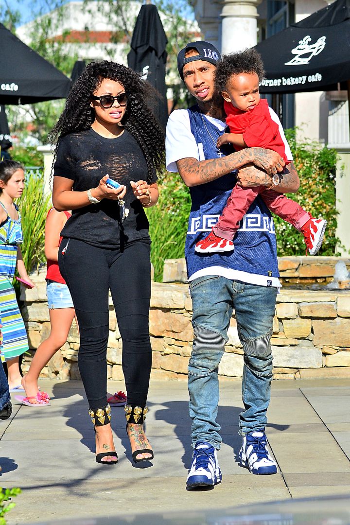 Rapper Tyga and Blac Chyna share a family moment with their adorable son, King Cairo.