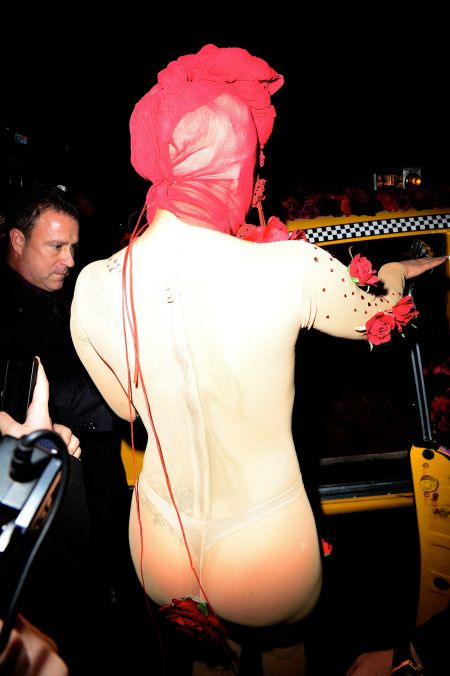 Lady Gaga In A See-Through Bodysuit.