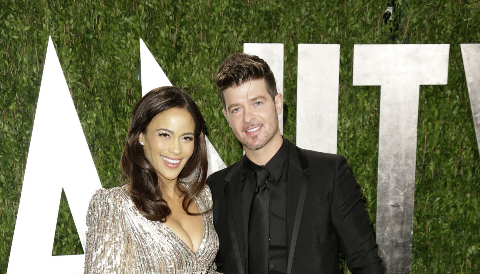 paula patton robin thicke oscars vanity fair party 2013