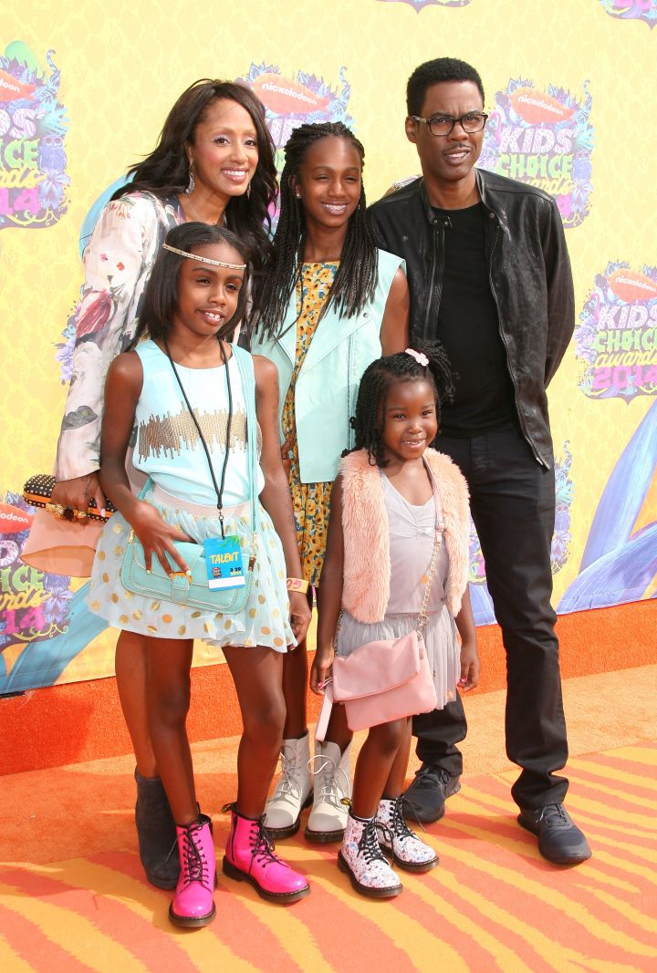 Chris Rock and family at the 2014 Nickelodeon Kids’ Choice Awards