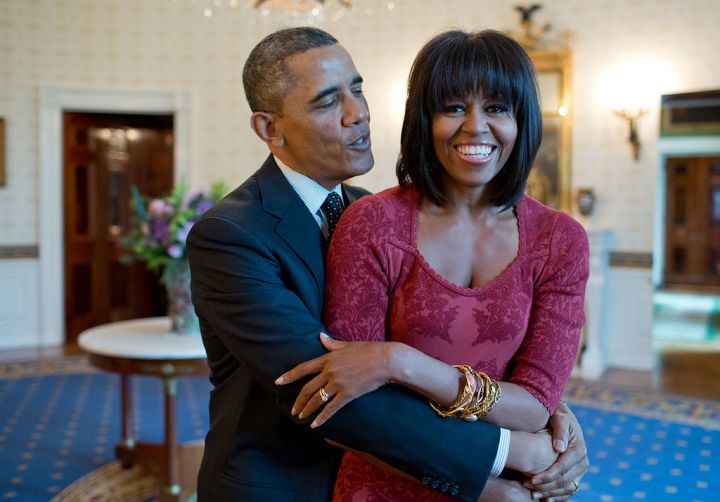 President Obama and FLOTUS cuddle up in the White House.