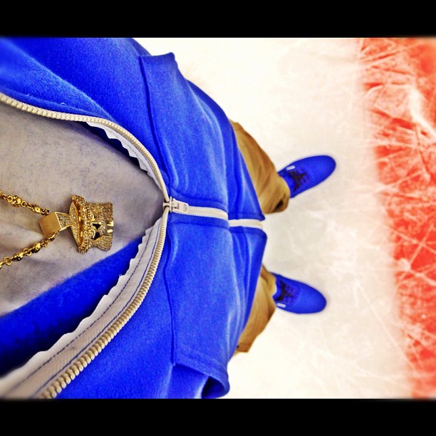 Caption: “Me and Jesus on the ice”