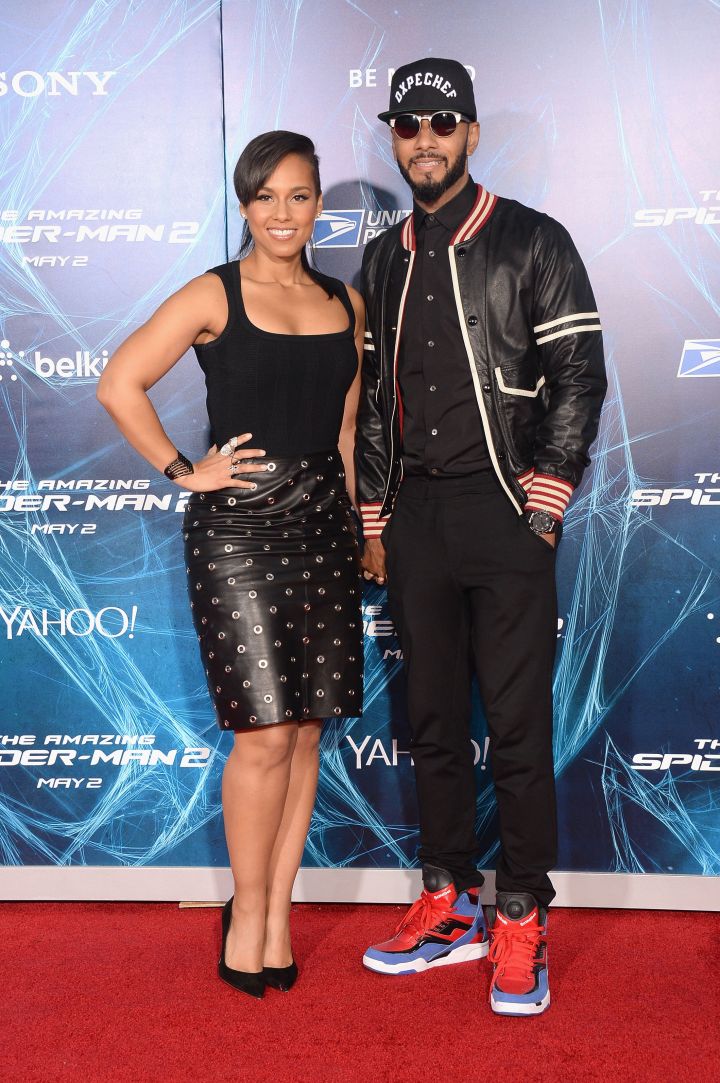 Power-couple Alicia Keys and Swizz Beatz looked smitten at “The Amazing Spider-Man 2” premiere in NYC.