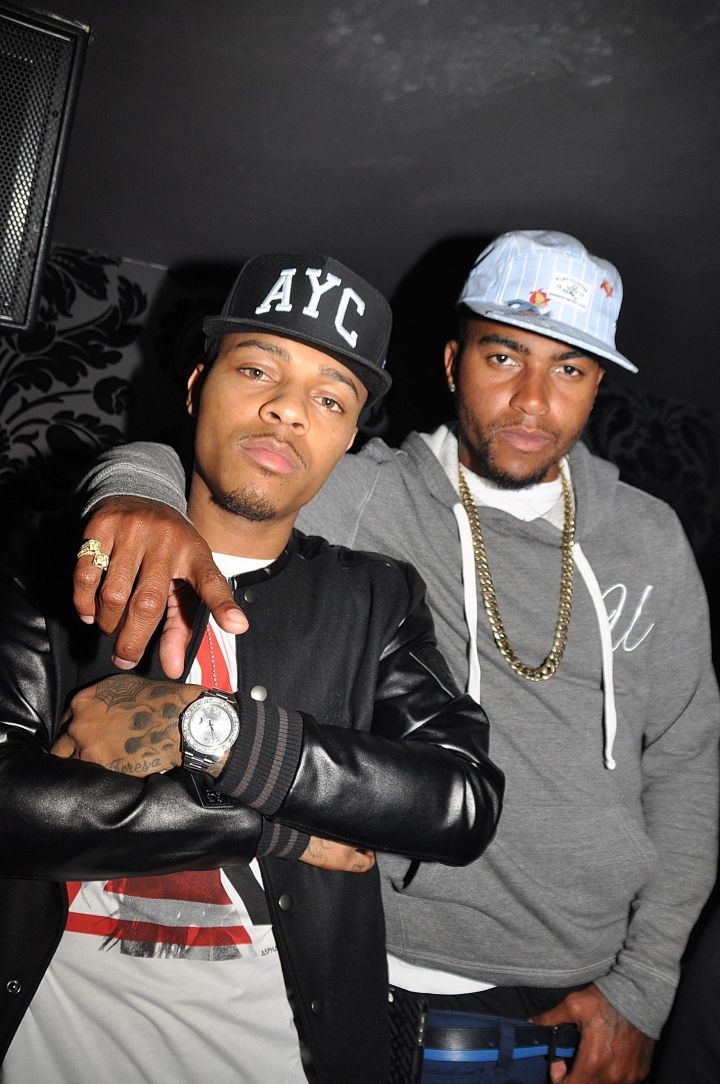 Bow Wow and DeSean Jackson stunting for the camera.