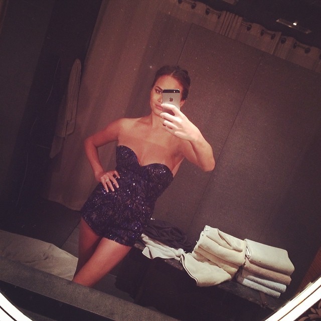 “Pretending to be Beyoncé,” she says. Flawless, we say.