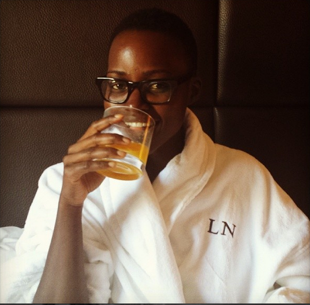 Lupita is au naturale and flawless.