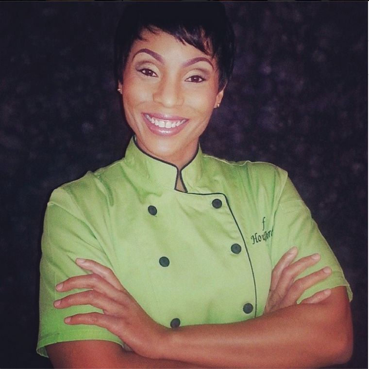 Adina Howard is suited up.