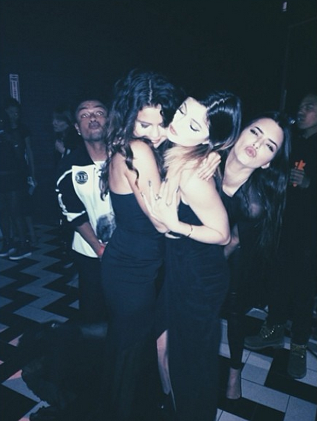 Selena Gomez, Kylie, and Kendall Jenner pose at Christian Combs’ Sweet 16.