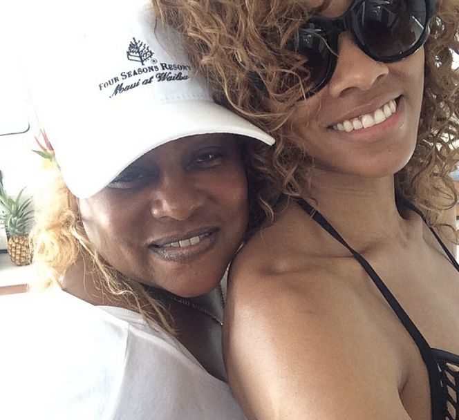 Bria Murphy and family on a boat in Maui