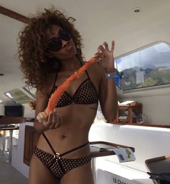 Bria Murphy with a sea life leg!