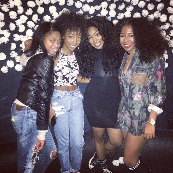 Because she runs in a circle of equally gorgeous friends.