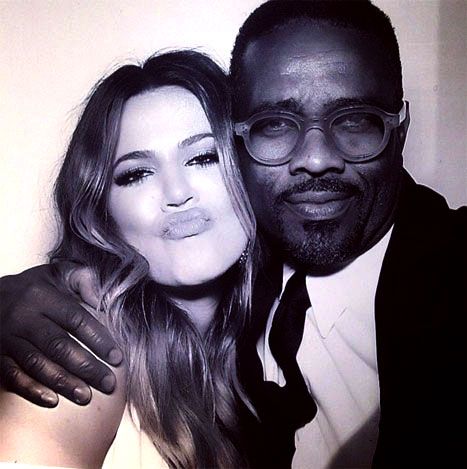 Khloe Kardashian makes a kissy face next to Tony Williams