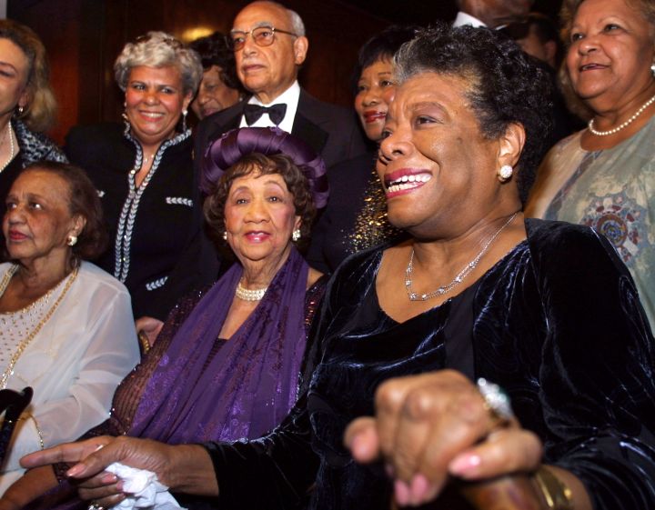 Dr. Angelou pictured with the late civil rights and women’s activist, Dorothy Height.