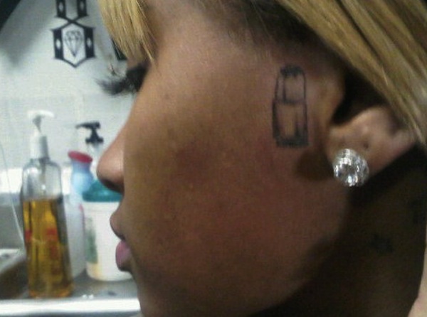 9. Diamond’s Bullet Tattoo