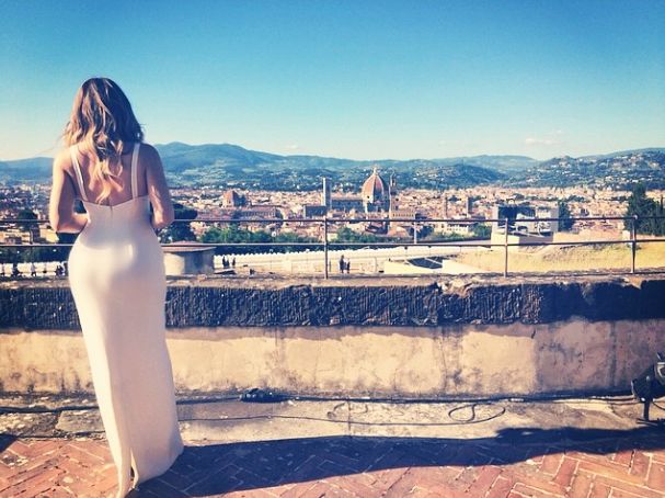 Khloe captioned this “e vissero felici e contenti” which is Italian for “and they lived happily ever after.”