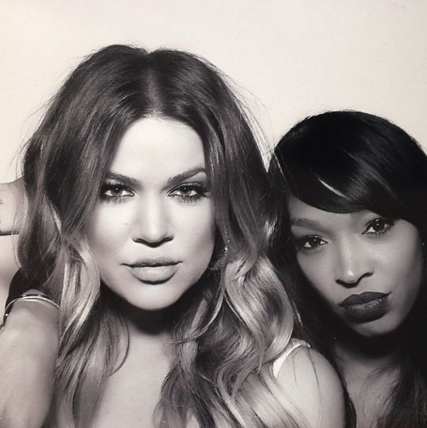 Malika and BFF Khloe rocking a pouty lip.