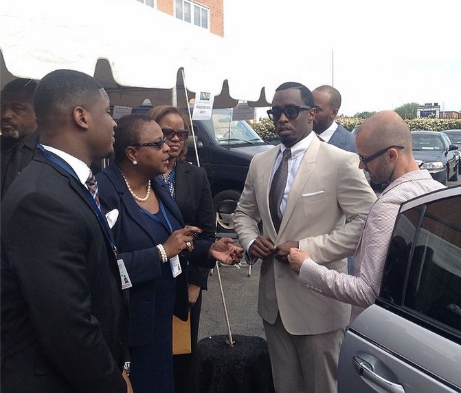Diddy arrives at Howard University’s commencement ceremony.