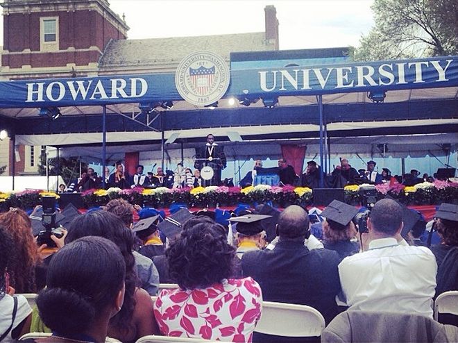 Diddy speaks at Howard University’s commencement ceremony.