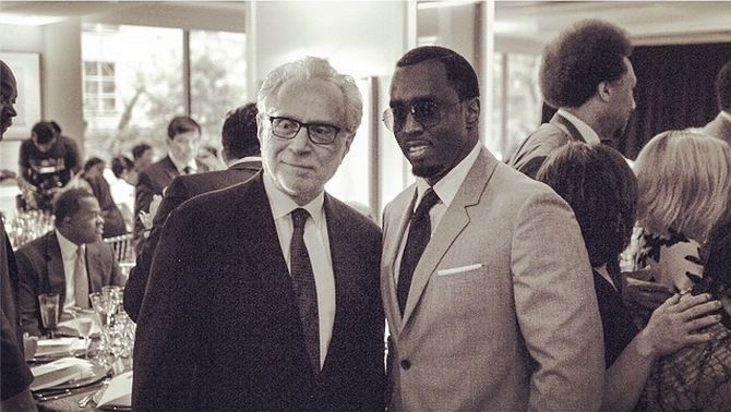 Diddy and Wolf Blitzer at Howard University’s commencement ceremony