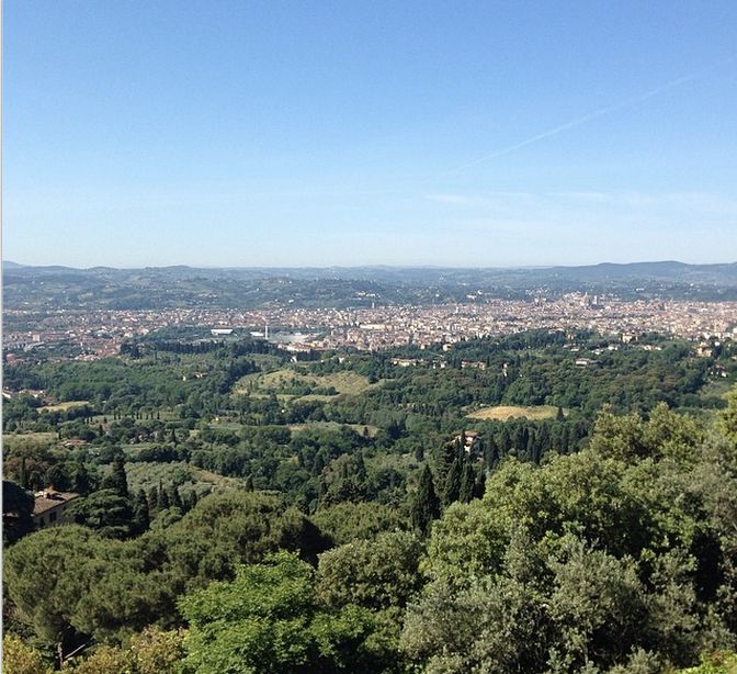 Khloe Kardashian posted this photo of her view in Italy, saying goodbye