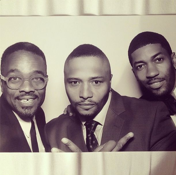 Tony Williams poses with Fonzworth Bentley and guest